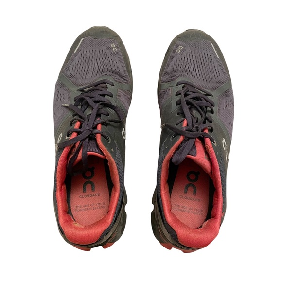 On Cloud Men Cloudace Running Shoes Color Shadow/Rust - Picture 2 of 9